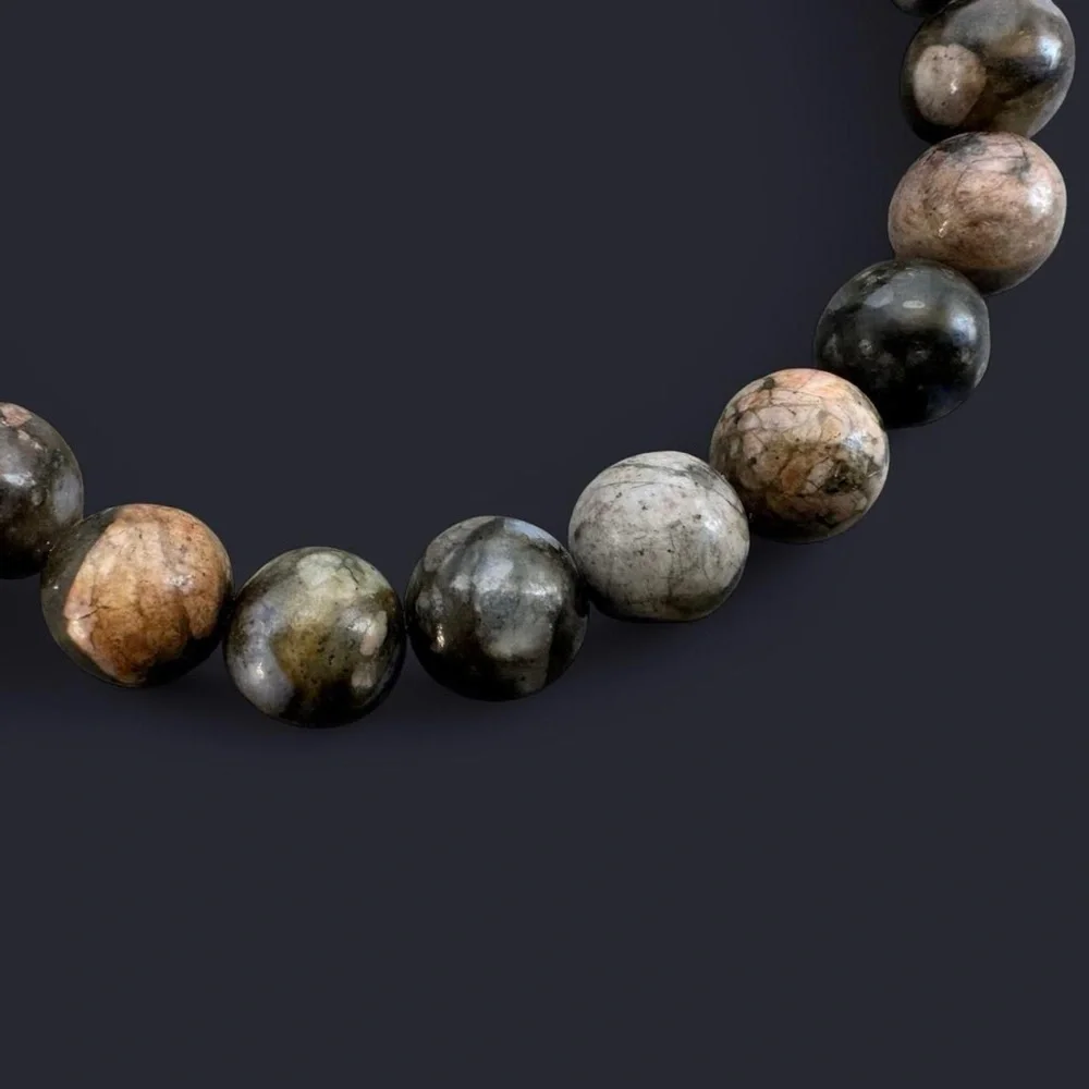 Llanite Gemstone Bead Bracelet 8mm